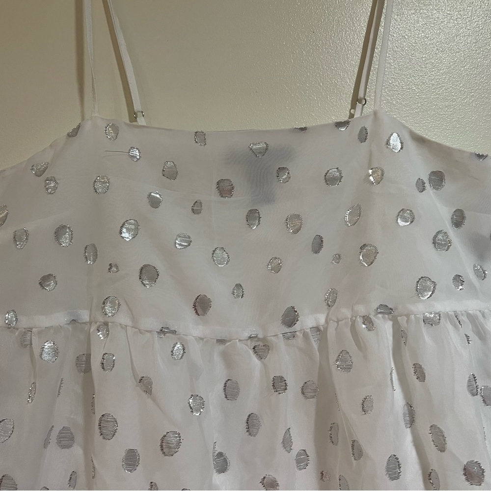 Silver Sparkles and White Game Day Dress - Picture 4 of 7